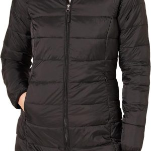 Women's Lightweight Water-Resistant Hooded Puffer Coat (Available in Plus Size)