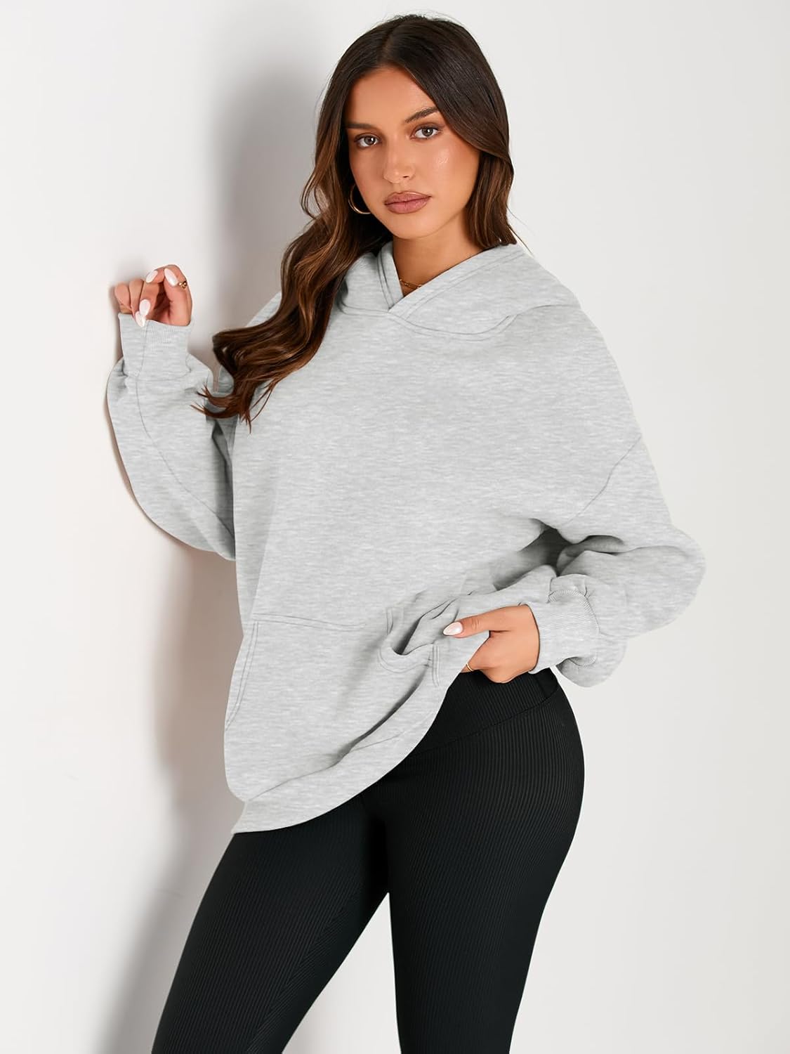 Womens Oversized Hoodies Fleece Sweatshirts Long Sleeve Sweaters Pullover Fall Outfits - Image 2