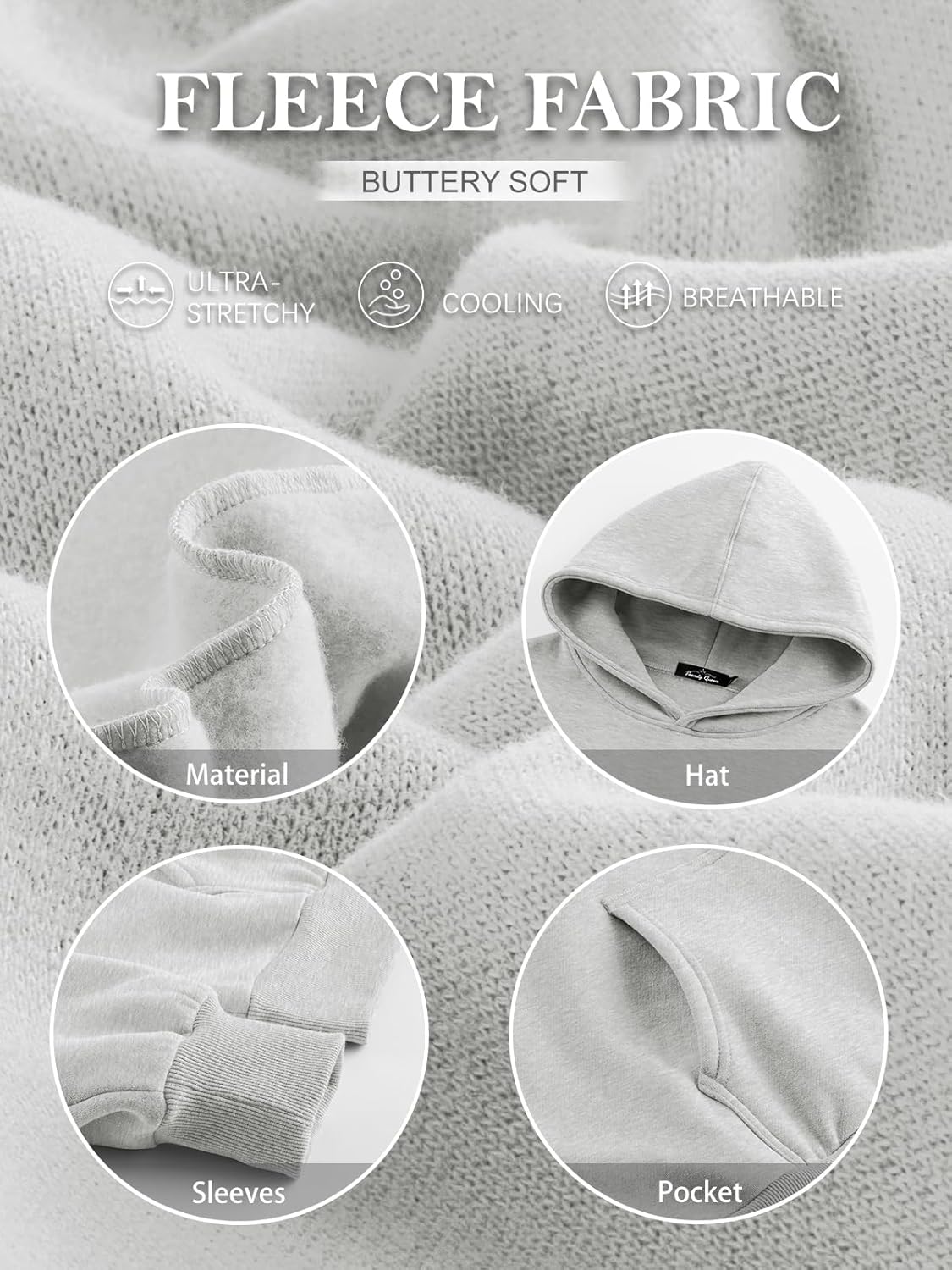 Womens Oversized Hoodies Fleece Sweatshirts Long Sleeve Sweaters Pullover Fall Outfits - Image 6